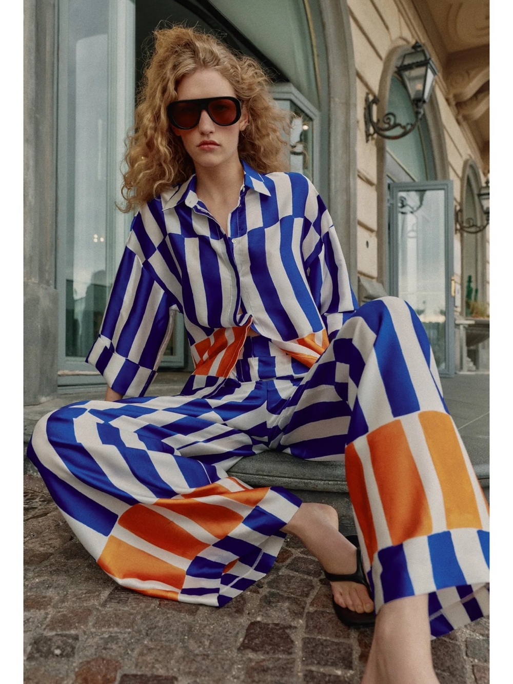 Zara 2 piece co-ord set of shirt and pants - Picture 3 of 9